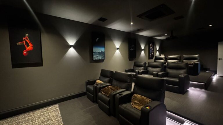 Painel acustico sala de home teather cinema em casa